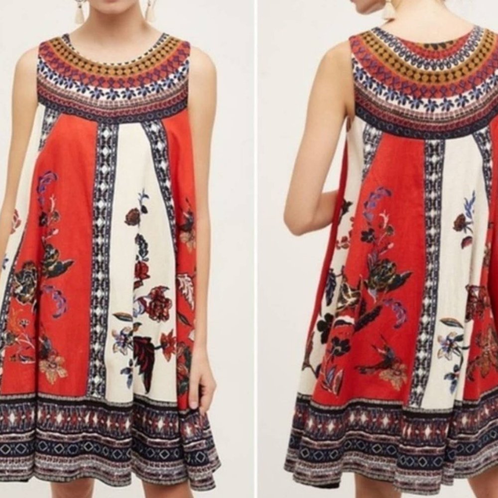 Maeve Anthropologie Cirque Swing Dress Small Boho